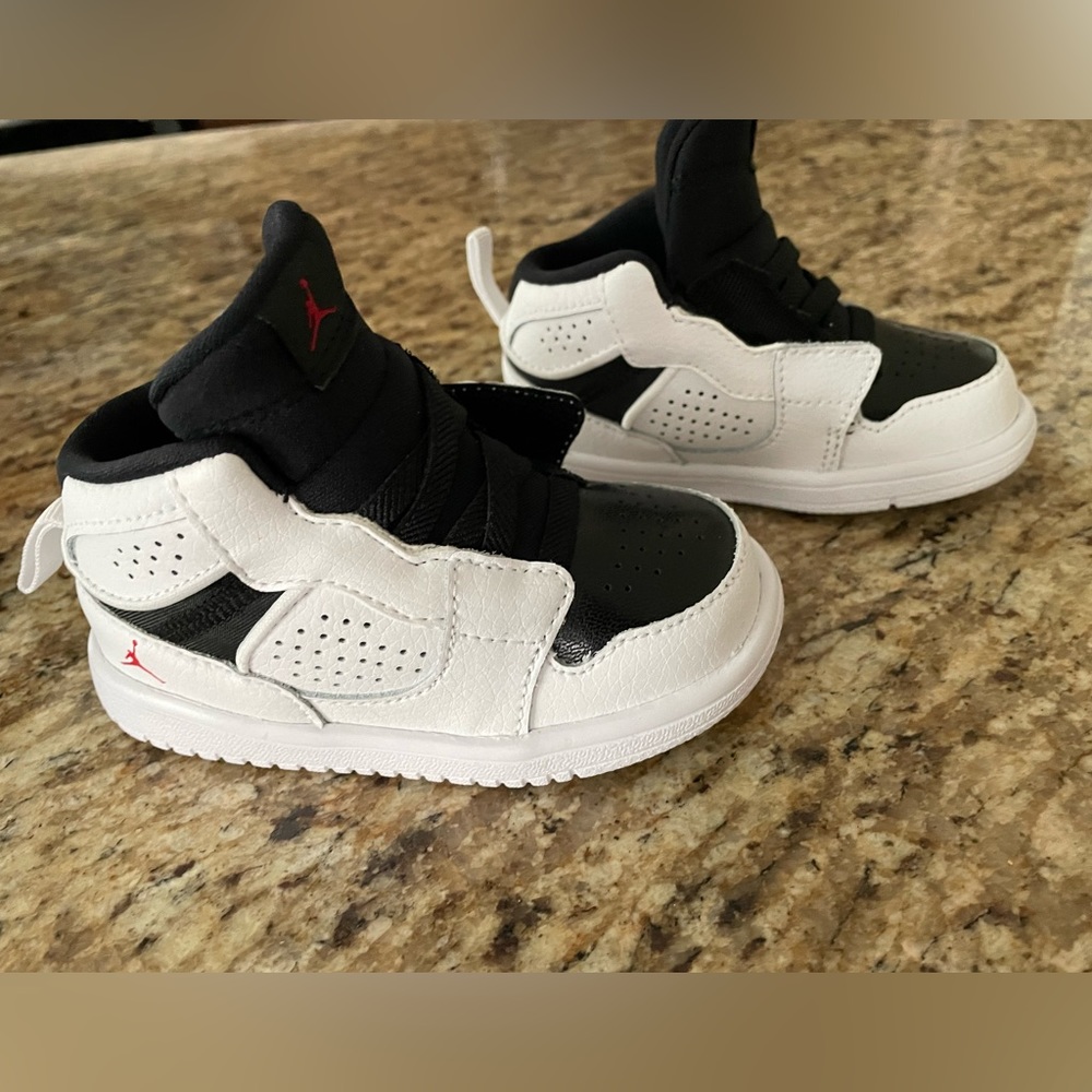 Jordan Access TD white black sneakers shoes 💣 baby toddler